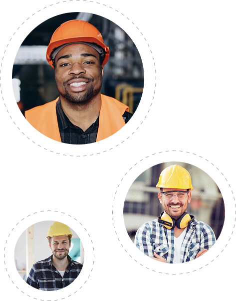 Construction workers on site